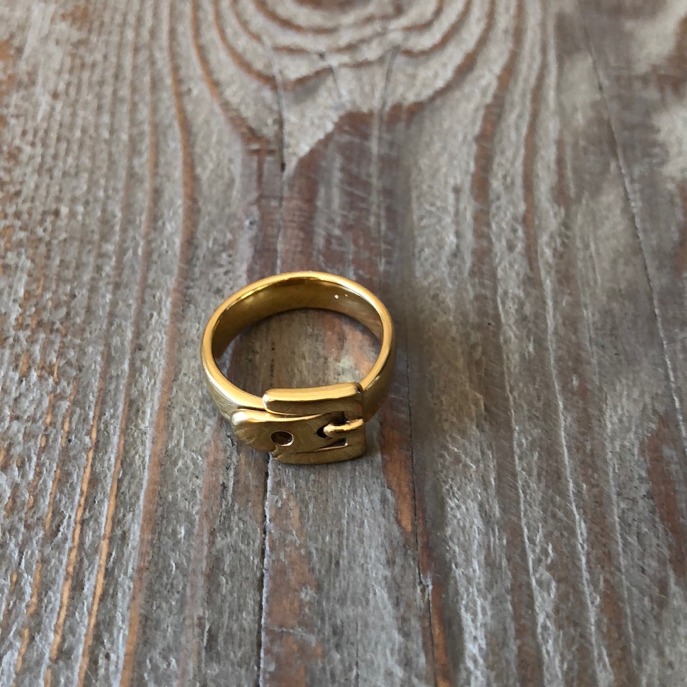 Michael Kors gold buckle ring